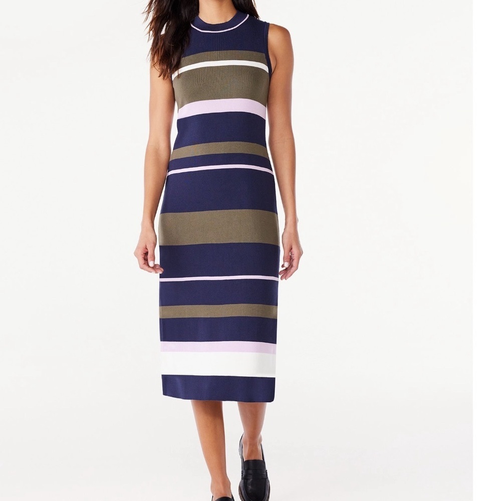 Free Assembly Mock Neck Pullover Sleeveless Sweater Dress SZ XS